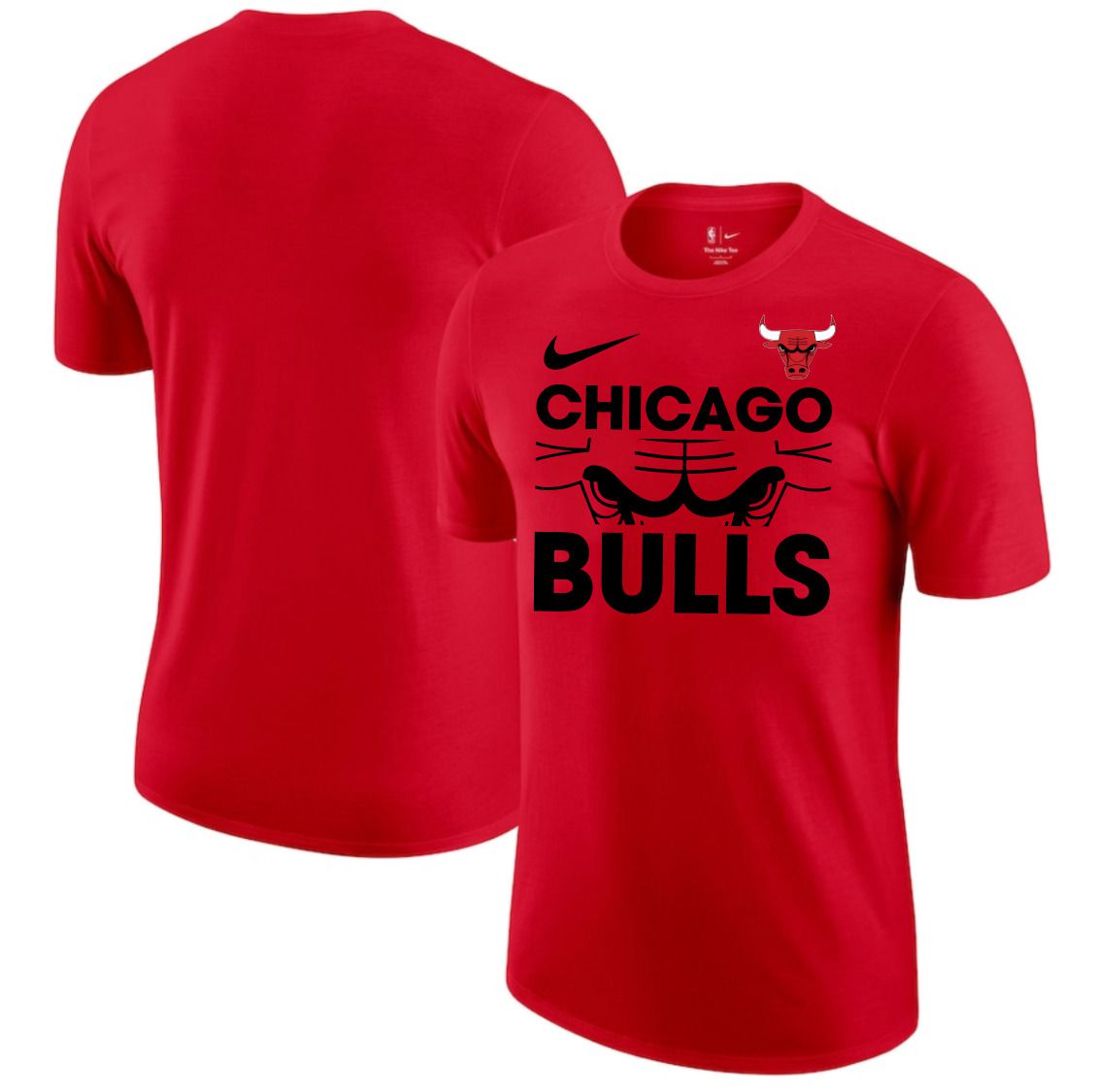 Men 2025 NBA Chicago Bulls Red Nike T shirts style 1